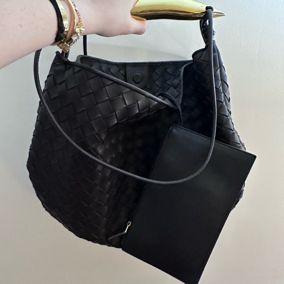 Bottega Veneta dark brown MEDIUM SARDINE LEATHER TOP HANDLE BAG - Picture 8 of 12